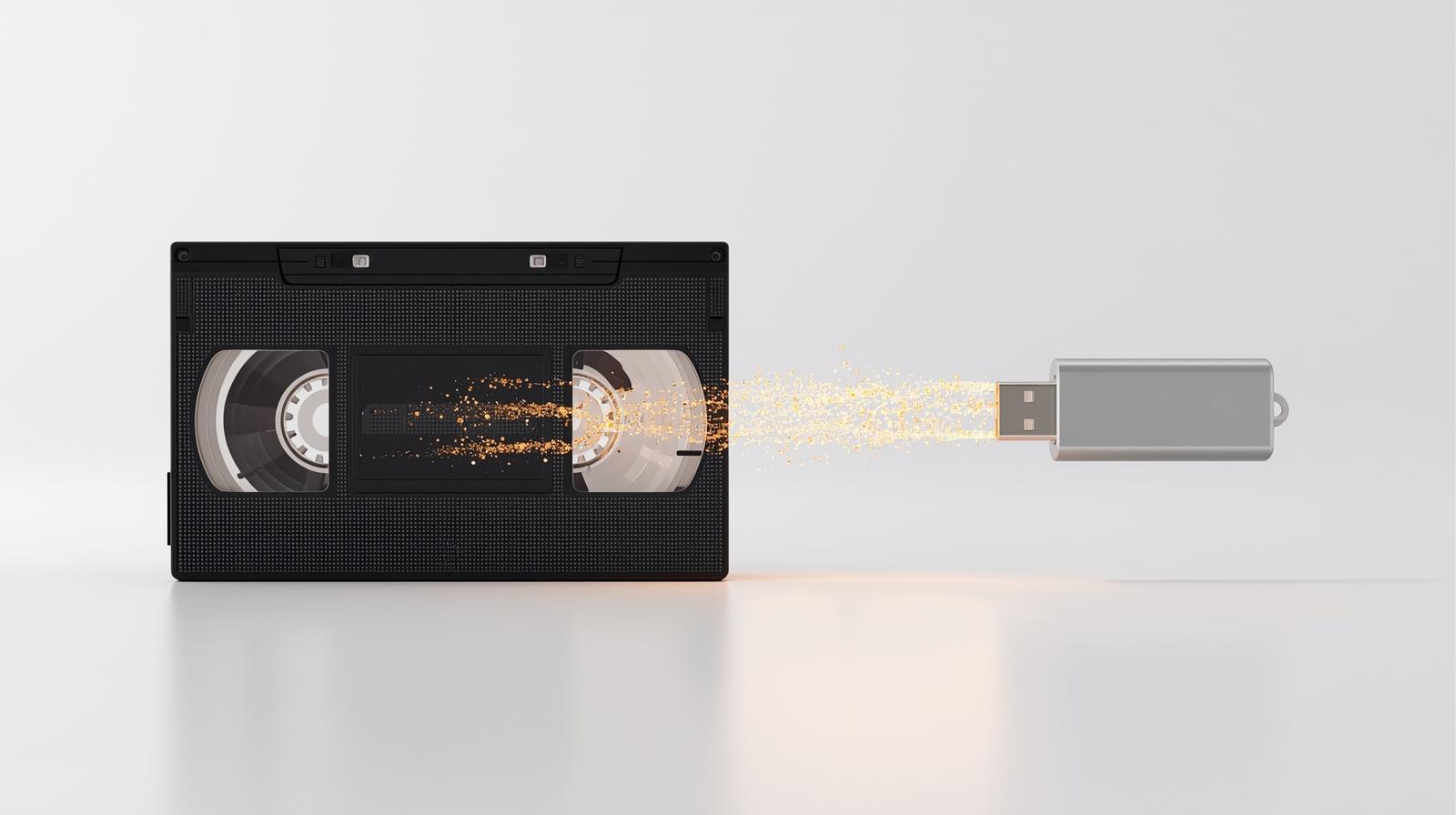 VHS kaseta in USB ključek – digitalizacija videokaset Koper